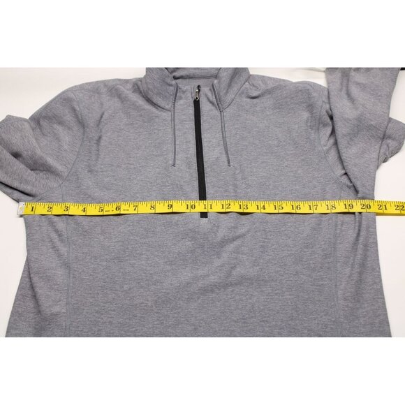 Lululemon Men's Sweat Session 1/2 Zip Silver Heathered Slate Sz L - Picture 6 of 11
